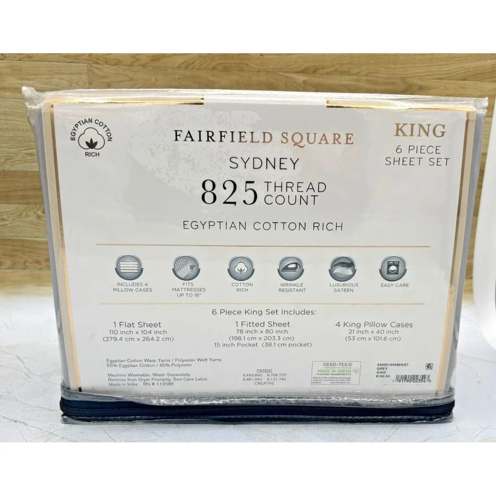 Fairfield Square 825 Thread Count Egyptian Cotton Sheet Set 6‎ Piece Macys King